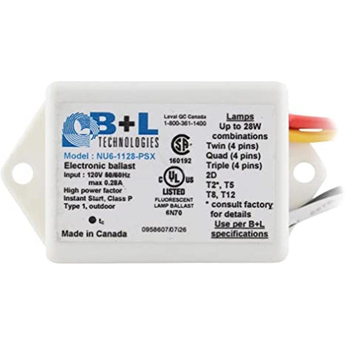 BL Technologies 47152 NU61128PSX Balasto fluorescente