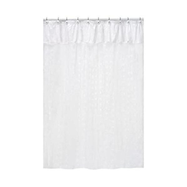 Sweet Jojo Designs Cortina de ducha con ojales blancos_1