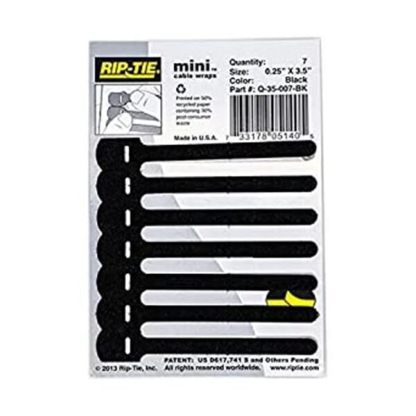 Paquete de 7 mini ribetes de 14 x 312 color negro_1