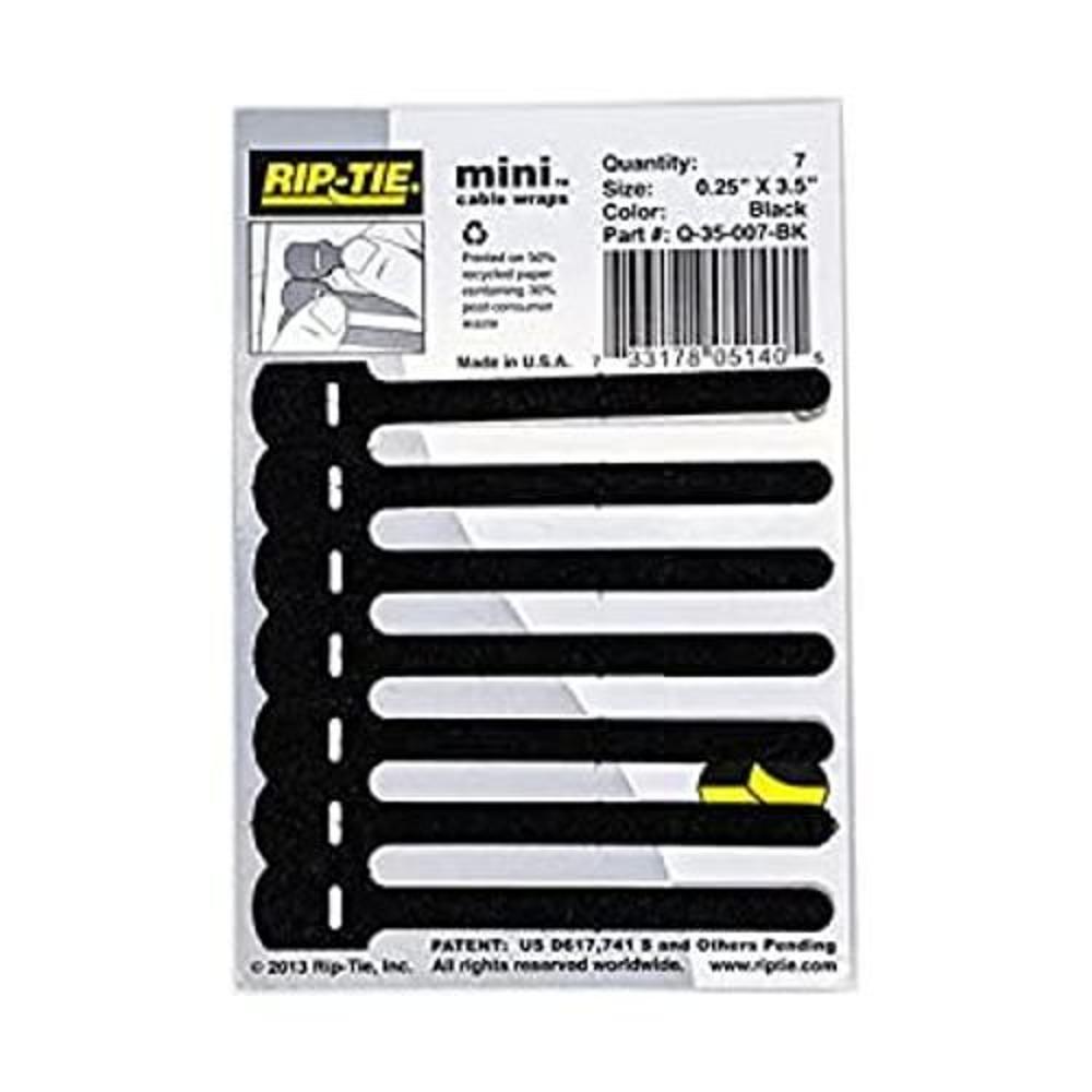 Paquete de 7 mini ribetes de 14 x 312 color negro