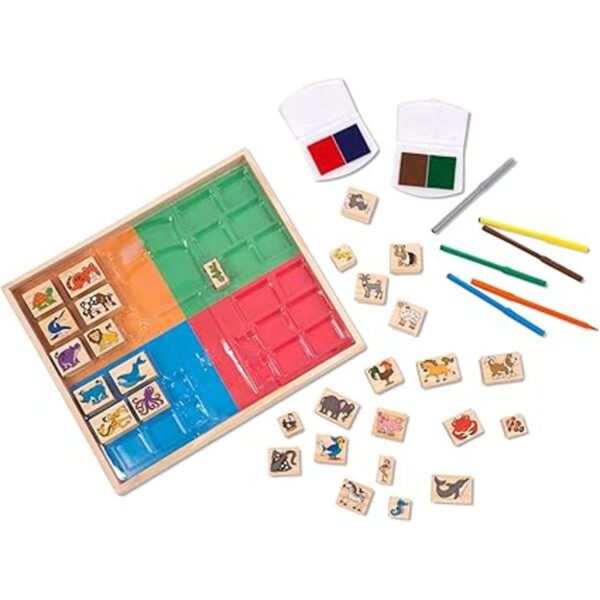 Melissa Doug 2394 Deluxe Juego de sellos de madera_3