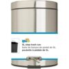 HoneyCanDo Mini cubo de basura de acero inoxidable con_3