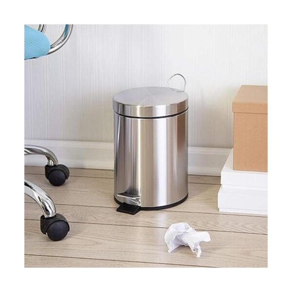 HoneyCanDo Mini cubo de basura de acero inoxidable con_2
