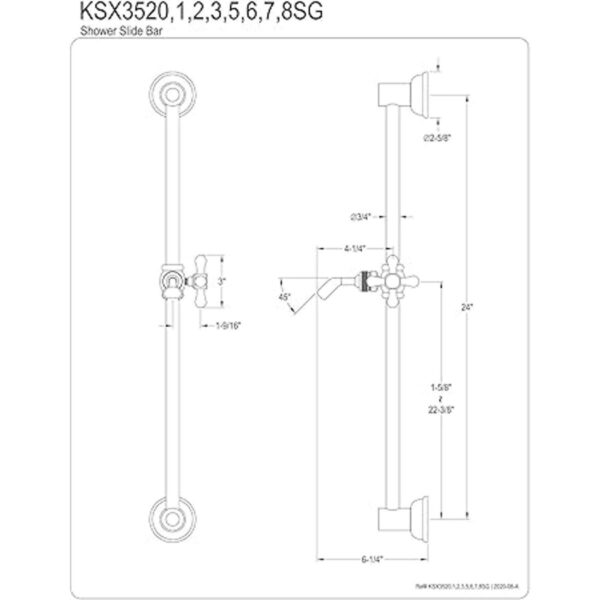 Kingston Brass KSX3522SG Designer Trimscape Showerscape_2