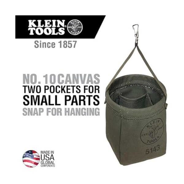 Klein Tools 5143 Bolsa de lona con dos bolsillos_2