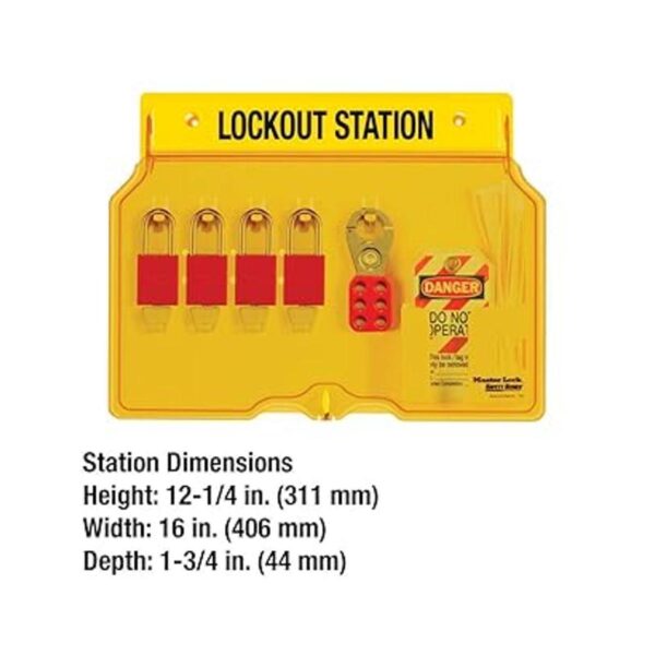 Master Lock estación de bloqueo de 4 candados con_2