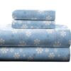 Pointehaven FlannelCKGSnowFlakes Juego de sábanas de_1