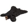 Carstens Alfombra de peluche con diseño de oso negro_1
