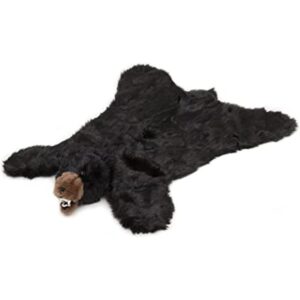 Carstens Alfombra de peluche con diseño de oso negro_1
