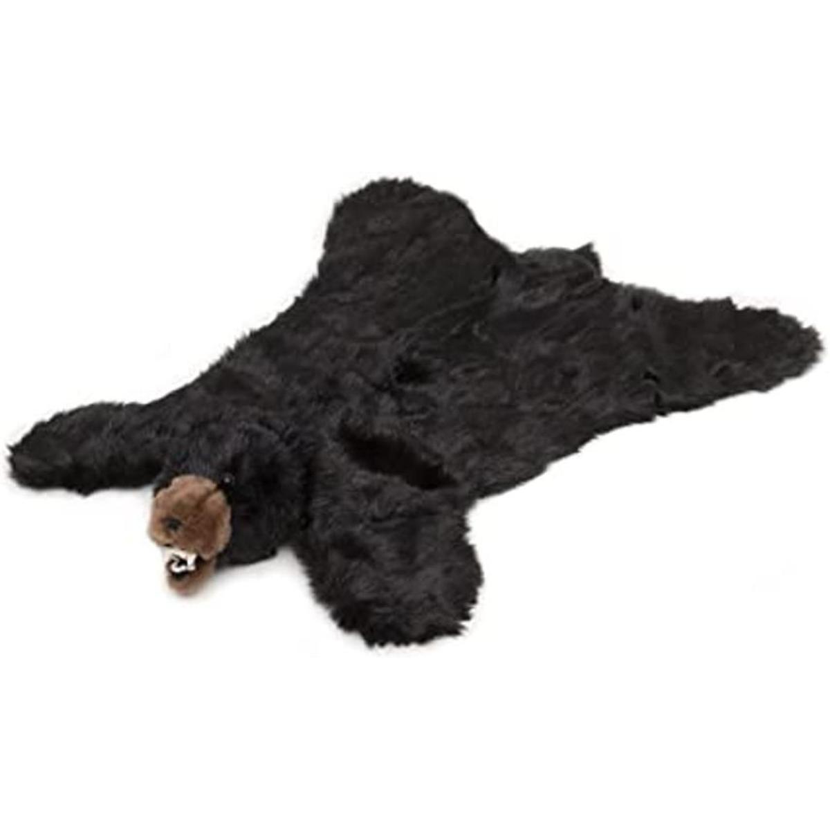 Carstens Alfombra de peluche con diseño de oso negro