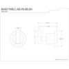Kingston BA8217C Gancho para bata 258 cromado pulido_3