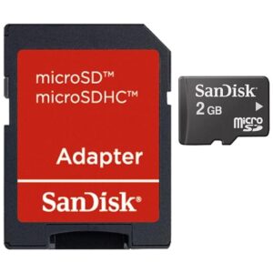 SanDisk 2 GB MicroSD Tarjeta De Memoria Flash WADAPTADOR_1