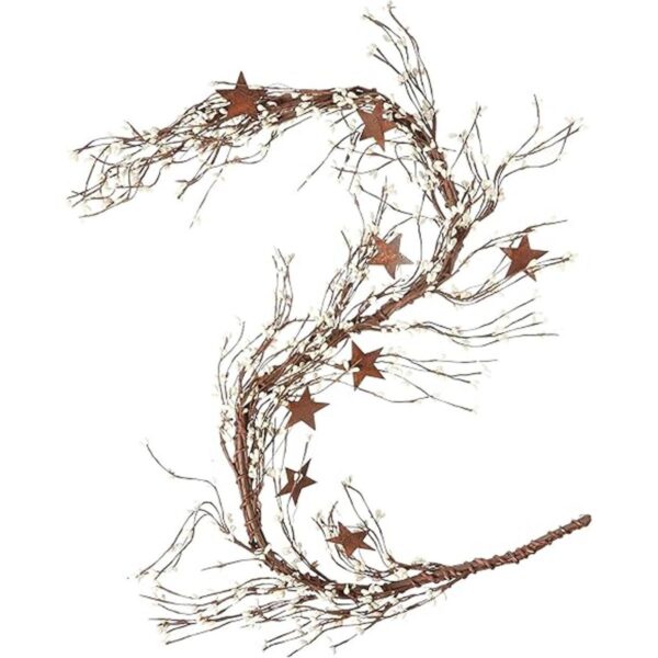 Guirnalda de pepitas de cerezo y estrellas oxidadas_1