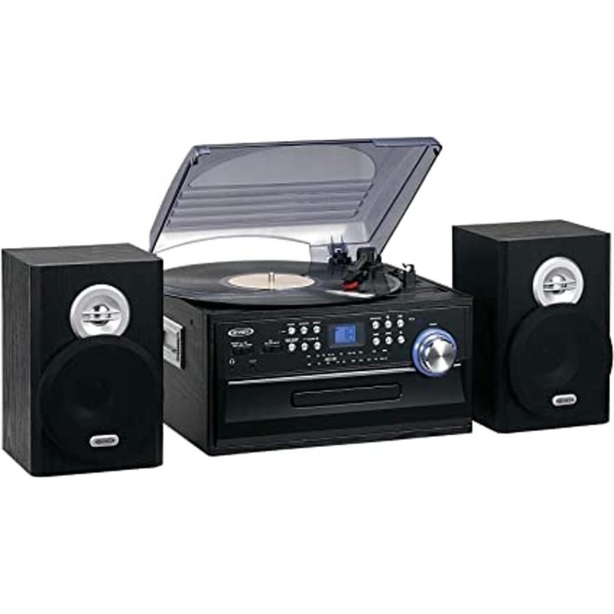 JENSEN JTA475B Tocadiscos estéreo de 3 velocidades con
