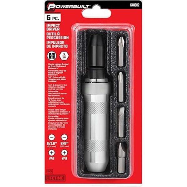 Powerbuilt Juego de destornilladores de impacto de 12