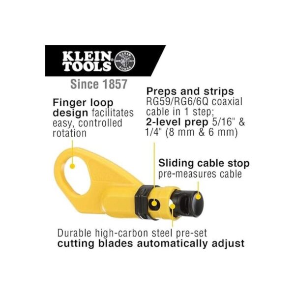 Klein Tools Pelador de cables coaxial_2