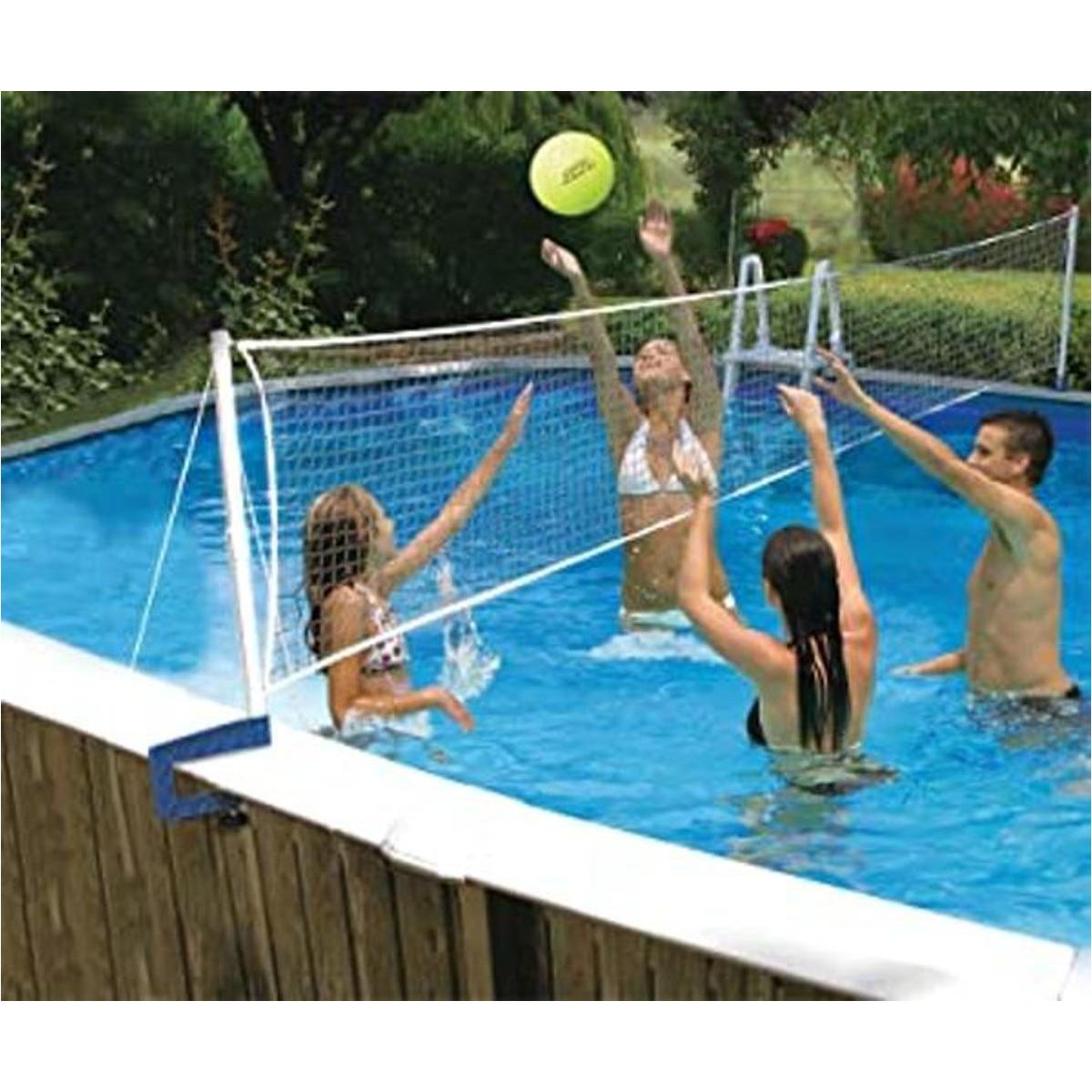 Red para la pileta para voleibolbádminton con soportes