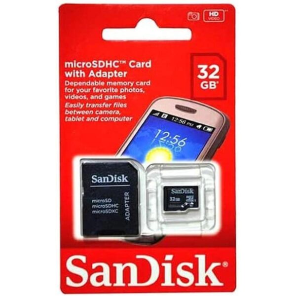 SanDisk Tarjeta microSDHC de 32 GB con adaptador SD y_1