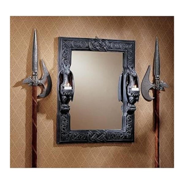 Espejo de Design Toscano marco con dragones centinelas_2