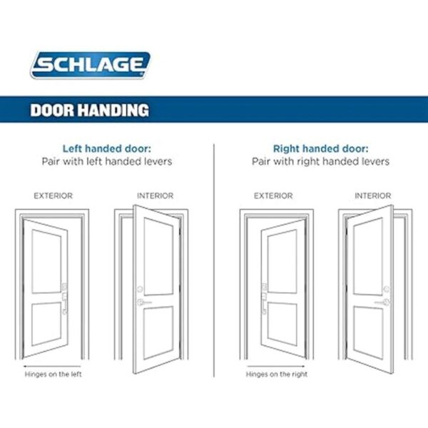 SCHLAGE Cerradura sin giro con manija Accent y moldura_2