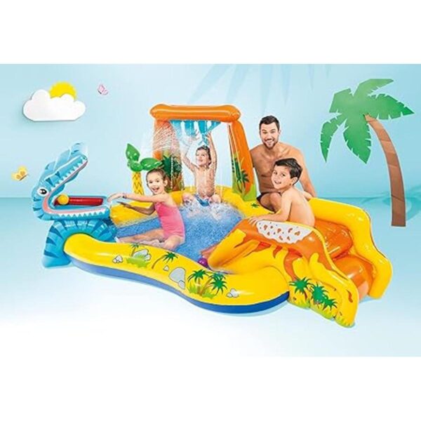 Tobogán de agua de dinosaurio Intex diversión para niños