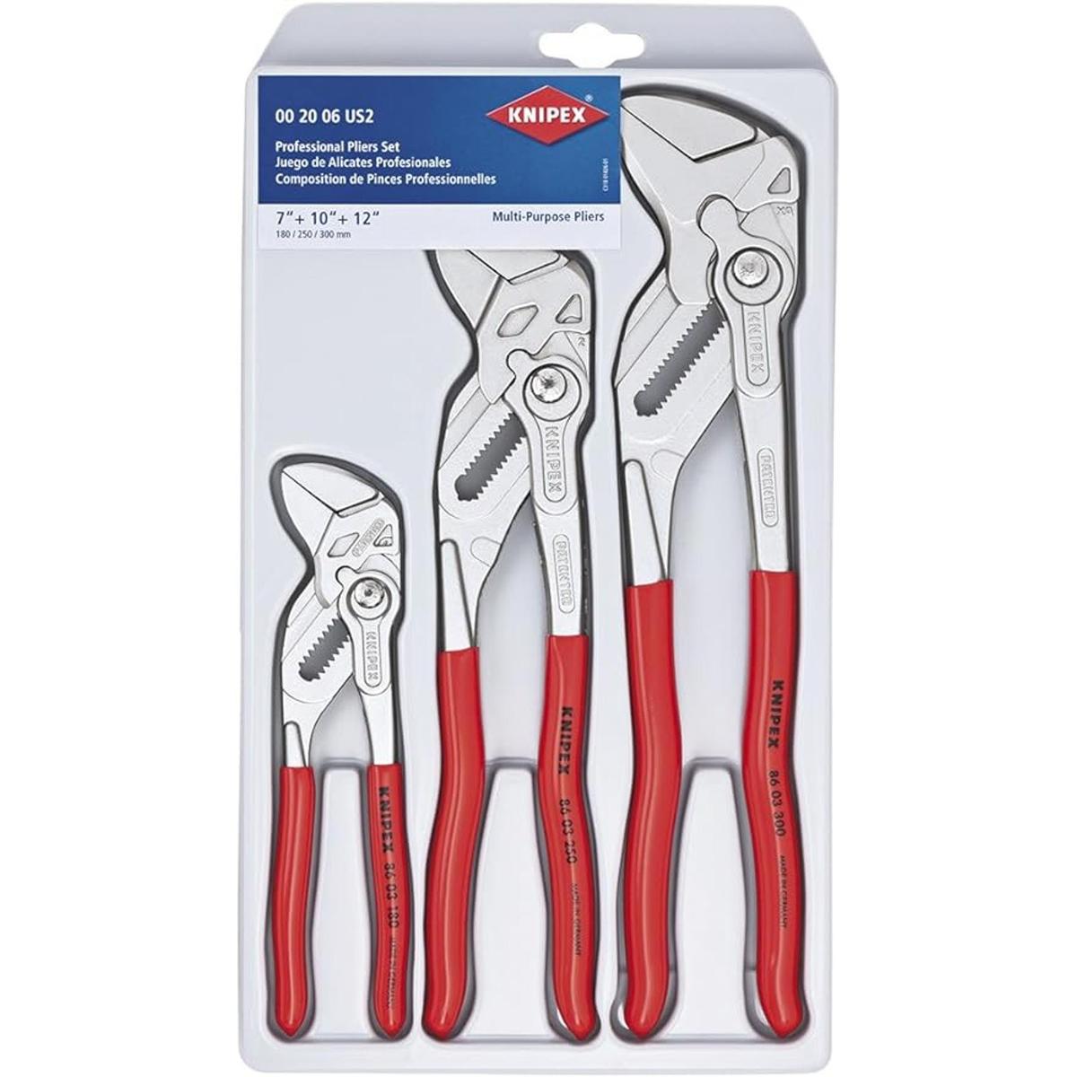 KNIPEX Tools 00 20 06 US2 Juego de pinzas pico de loro 3