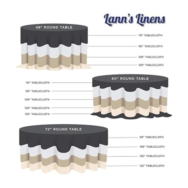 Lanns Linens Mantel rectangular de tela de poliéster de_5