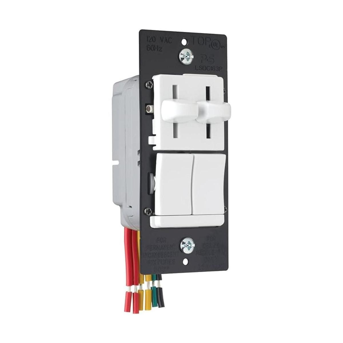 Pass Seymour LSDC163PWV Interruptor deslizante doble y