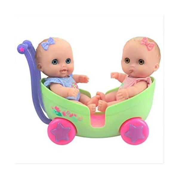 JC Toys Carrito con muñeca para empujar 8.5 pulgadas_1