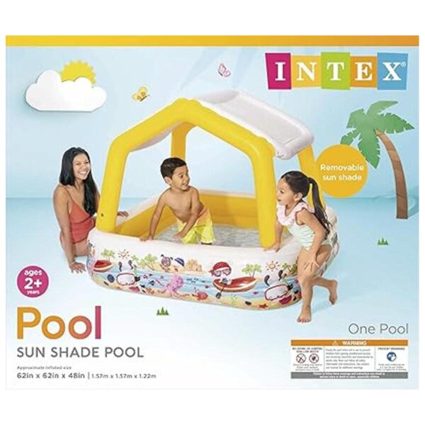 Piscina inflable Intex con sombra 62 x 62 x 48 pulgadas_6