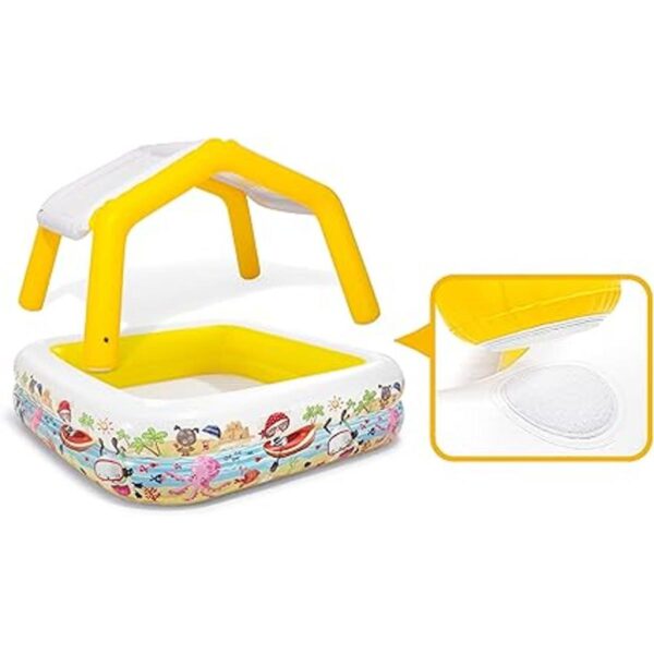 Piscina inflable Intex con sombra 62 x 62 x 48 pulgadas_2
