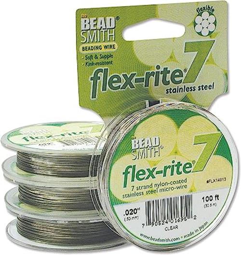 Clear Coat Flex Rite Alambre de cuerda de cuentas de