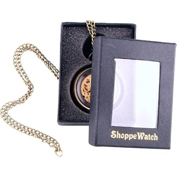 ShoppeWatch mano viento Esqueleto Mecánico Reloj de_4