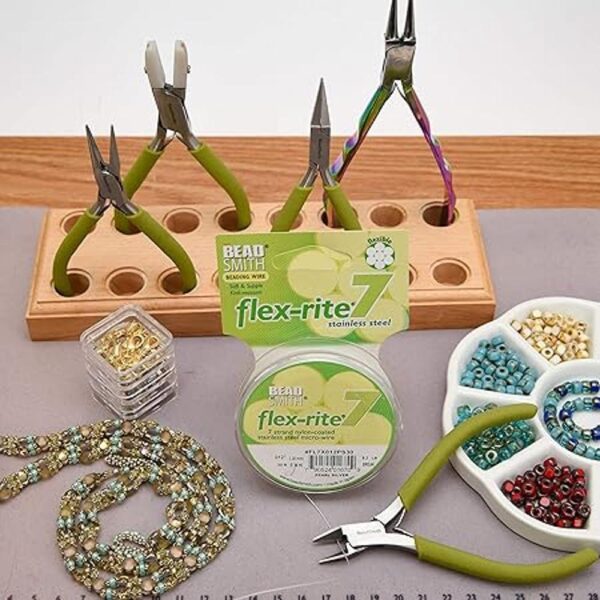 Pearl Silver Flex Rite Alambre de cuerda para cuentas de