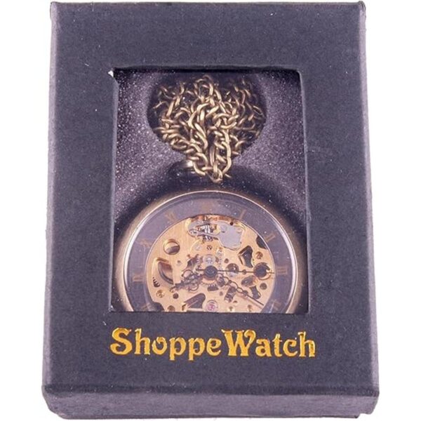 ShoppeWatch mano viento Esqueleto Mecánico Reloj de_6