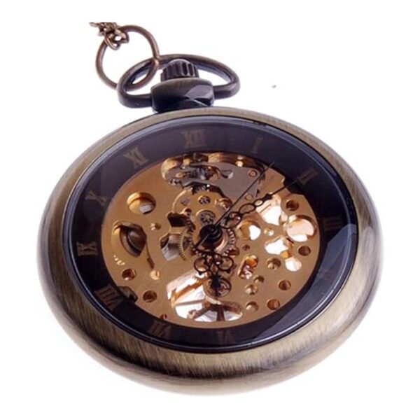 ShoppeWatch mano viento Esqueleto Mecánico Reloj de_1