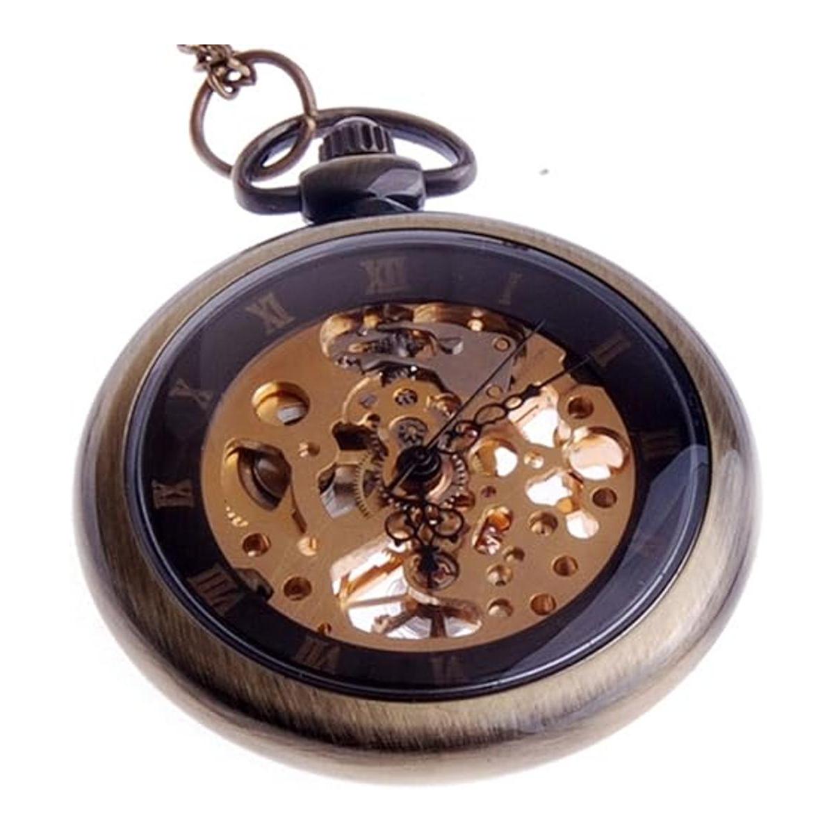 ShoppeWatch mano viento Esqueleto Mecánico Reloj de