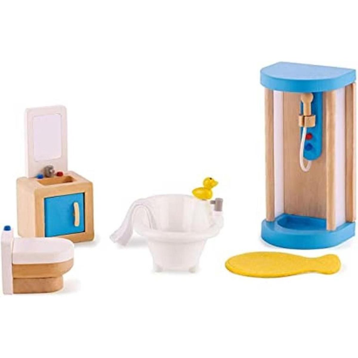 Hape Juego de muebles de madera para casa de muñecas