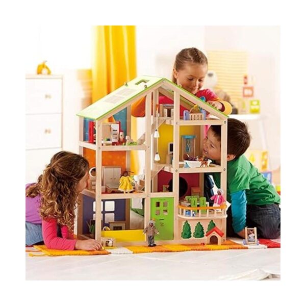 Hape Juego de muebles de madera para casa de muñecas