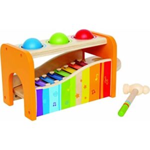 Banco para tocar música con xilófono de Hape talla única_1