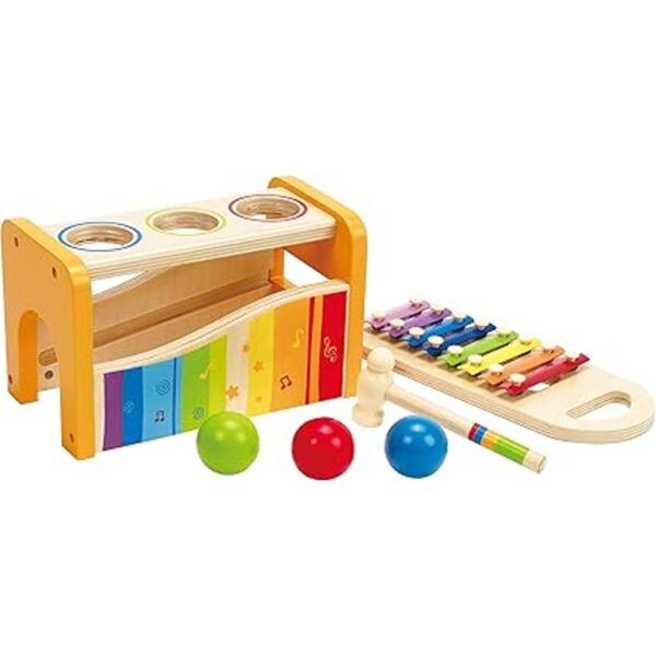 Banco para tocar música con xilófono de Hape talla única_2