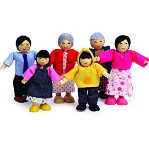 Hape Juego de familia de casa de muñeca de madera_1
