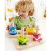 Hape rompecabezas con taquetes de madera creativo para niño_5