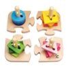 Hape rompecabezas con taquetes de madera creativo para niño_1