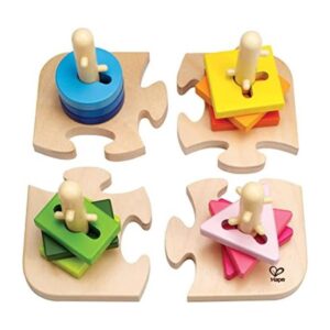 Hape rompecabezas con taquetes de madera creativo para niño_1