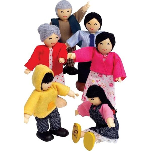 Hape Juego de familia de casa de muñeca de madera_2