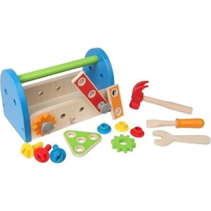 Caja de herramientas Hape de madera del niño y juego de_5