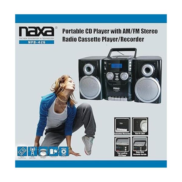 NAXA Electronics NPB426 Reproductor de CD portátil con_3