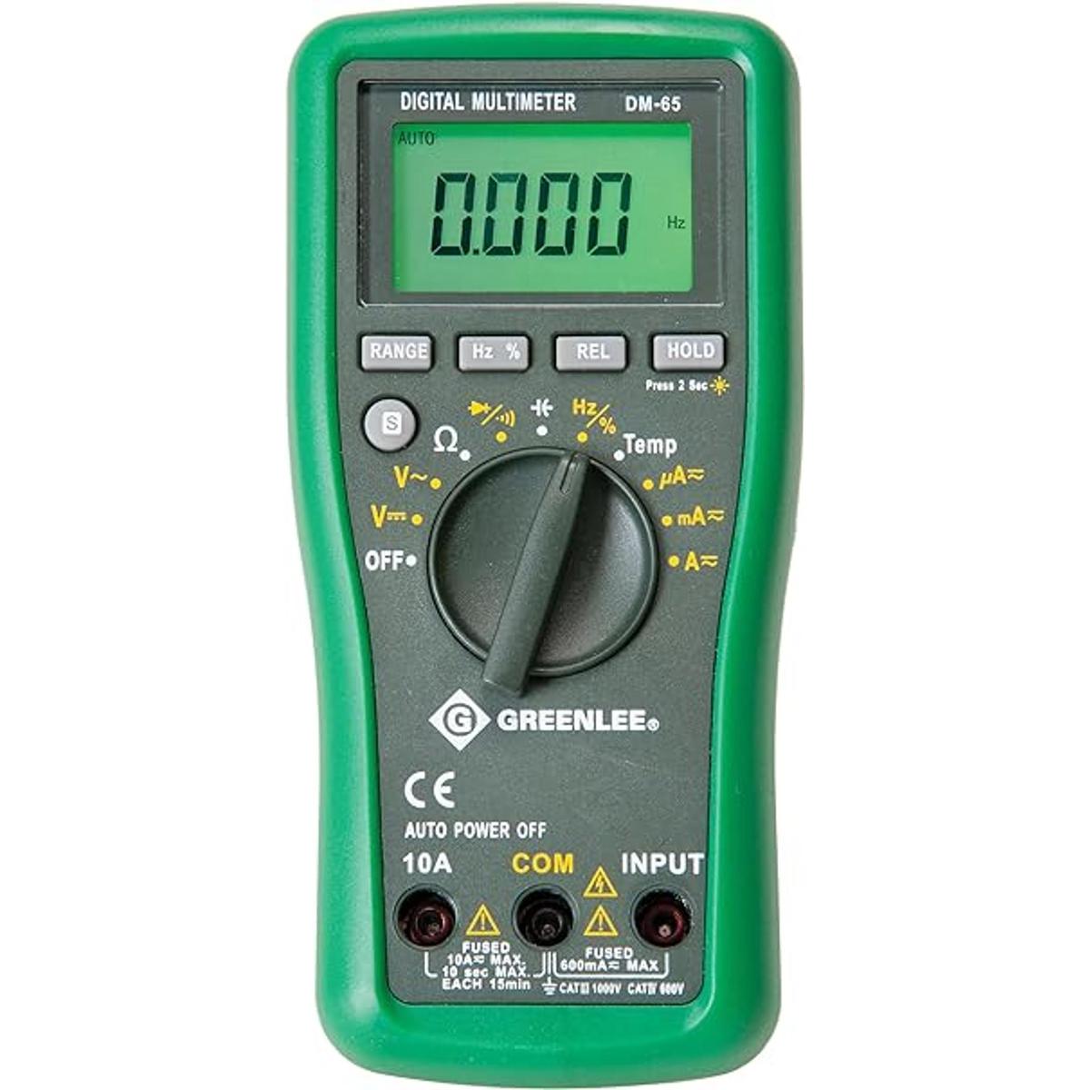 Greenlee Temperatura de tapa Dmm 1000V AcDC 10A