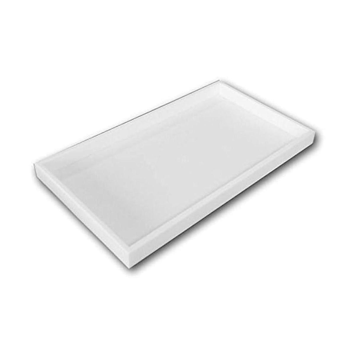 Bandeja blanca de plástico apilable para joyas de 1.